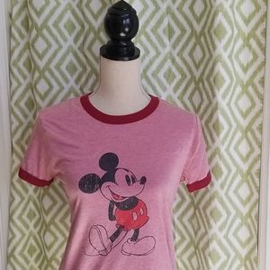 Vintage Mickey Mouse Ringer T-Shirt Disney Resort
